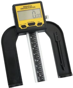 Nelsonerty 0-80 mm Digitaler Tiefenmesser für die Holzbearbeitung Messwerkzeug Digitaler Messschieber Mini Digitaler Höhenmesser Tiefenmesser