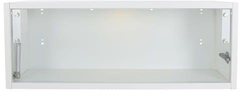 C-Juzarl Hängeschränke fürs Bad, Wandschrank mit Glastür, Badezimmerschrank Hängend, Badschrank Wandmontage, Hängeschrank Küchenschrank für Küche, Bad, Wohnzimmer (Weiß, 80 * 18 * 30cm)