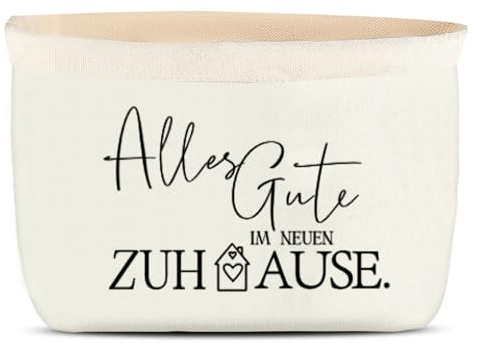 FloraVigo Brotkorb, Alles Gute IM NEUEN ZUHAUSE, Brotbeutel-Geschenkideen, Einweihungsgeschenke, Brotbeutel, Umzugsgeschenke, Brotkorb aus Stoff