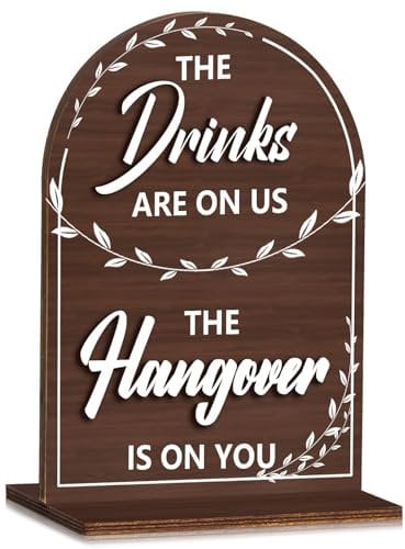 Plaque de mariage en bois 3D avec support, décorations de bar rustiques pour décoration de réception de mariage, décoration de panneau de bienvenue en bois personnalisé spécial pour réception