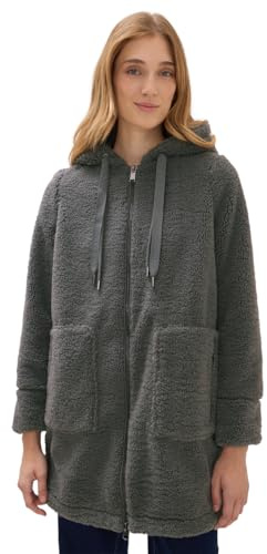 CECIL Damen 1005388 Teddy Mantel mit Kapuze, Pastel Olive, XS