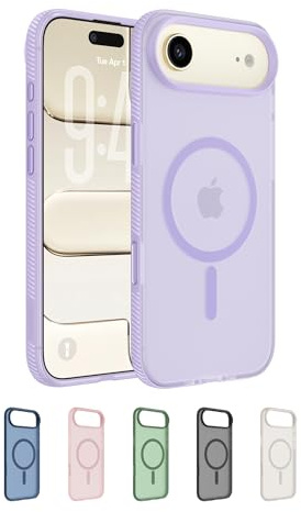 Belkin SheerForce Grip MagSafe Compatible iPhone Air Case with Slim Design & Anti-Slip Side Lines - Magnetic, Transparent, & Shockproof Protective iPhone Case - Lavender