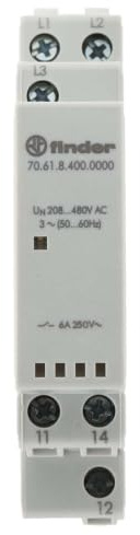 Finder 70.61 3-Phasen-Drehstrom-Netzüberwachungs-Relais 208V-480VAC