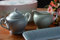 Katie Alice Cupcake Couture Porcelain Sugar and Creamer Jug in Hat Box (Zuckerdose und Milchkännchen