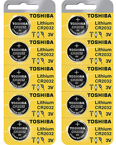 Toshiba CR2032 3 Volt Lithium Coin Battery (10 pcs)