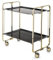 DON HIERRO - Servierwagen BAUHAUS 2 Tabletts, goldenem Rahmen-Schwarz