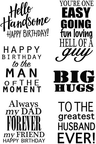 Woodware Jane Gill Clear Magic Stamp Set-One for The Boys, Polymer, 210 x 110 mm