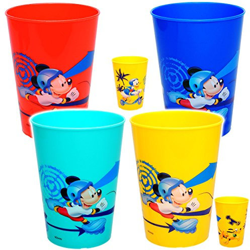 alles-meine.de GmbH 1 Stück 3 in 1 - Trinkbecher/Zahnputzbecher/Malbecher - Becher - - Mickey Mouse - Donald Duck & Pluto - 250 ml - Trinkglas aus Kunststoff Plastik - ..