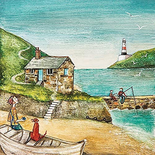 Joe Ramm Harbour Beacon, 30 x 30 cm, Leinwanddruck, Mehrfarbig