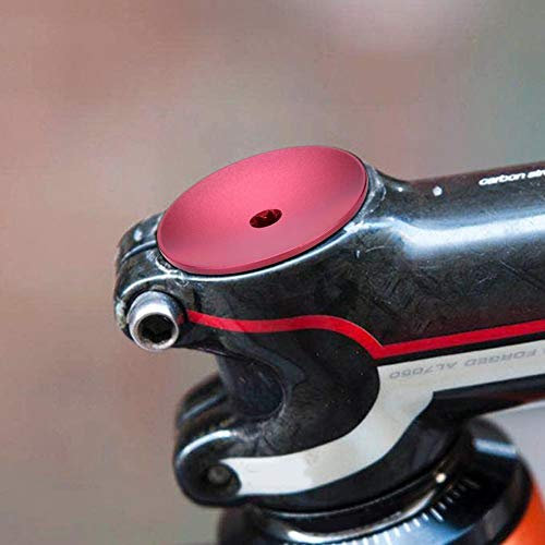 Fahrrad Headset Kappe Alluminum Legierung Mountainbike Top Schüssel Abdeckung Fixed Gear Klapprad Teile für 28,6mm Gabelrohr Abdeckung Stem(Rot)