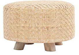 House Doctor Pouf, Holz, Rattan, Schaum, Nature, 38 x 60
