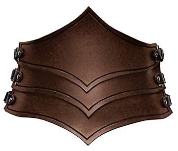 Andracor – Gotischer Mieder-Gürtel aus Rüstleder für Frauen – Hüftgurt mit seitlichen Schnallen und Wellenoptik - für LARP, Wikinger, Mittelalter, Steampunk & Cosplay