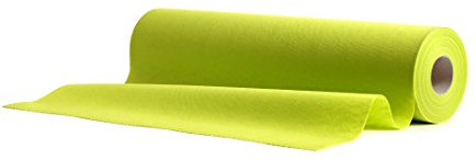 AROBA 2X Airlaid Tischläufer (Grün Kiwi, 40 cm x 24 m) - Stoffähnliche Tischläufer - Tischband Tischtuchrolle Tischdeko für Hotel Catering Geburtstag Restaurants Kommunion Taufe