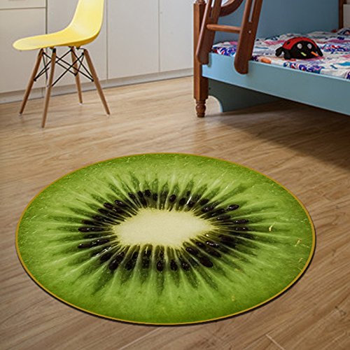 qunxun Runde Teppich Stuhl Kissen Hängenden Korb Kinder Cartoon Krabbeldecke 100Cm Durchmesser Kiwi