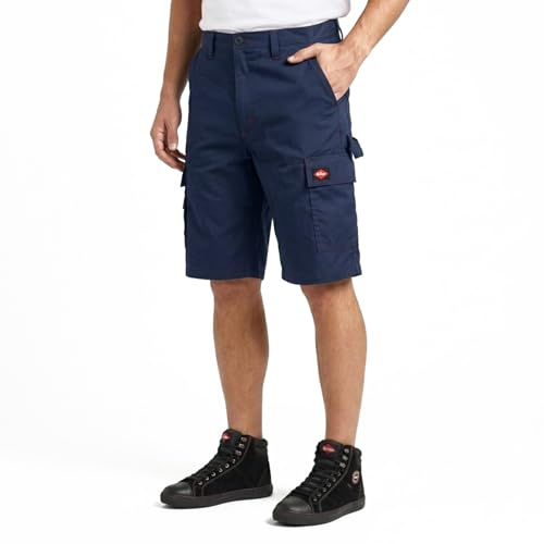 Lee Cooper Men's Lcsho806 Classic Multi Pocket Cargo Heavy Duty Easy Care Workwear Shorts, Navy, 40W UK