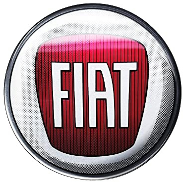 Fiat Adesivo 3D Ufficiale Logo Color, Diam. 75 mm