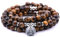 Self-Discovery Natur, 108 Perlen, Mala, Armband, Halskette, Schmuck, Meditation, mit Yoga-Charme, One Size, Stein