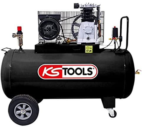 KS Tools - 165.0804 - Compresseur sur cuve 100 L - 10 bar - 3 CV - 220 V MONO