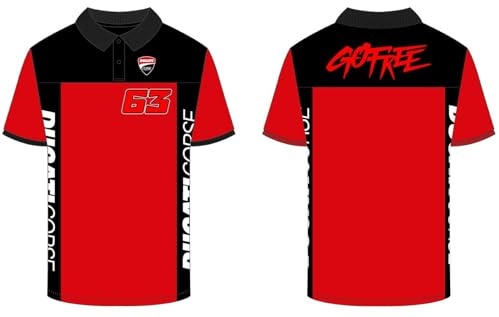 63 Unisex Bagnaia Ducati Dual Line polosh (1er Pack)