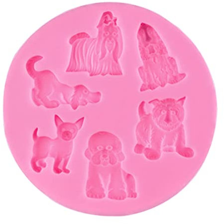 Kichvoe Silikon-kuchenform Cartoon Hunde Welpen Form Backkuchenform Diy-kuchenform Flexibel Wiederverwendbar Einfach Zu Reinigen Für Geburtstage Hochzeiten Andere Feiern
