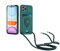 Kaslly Case für iPhone 11 Pro Handykette Hülle+[2 Schutzfolie Glas],Slide kameraschutz,Silikon Handyhülle zum Umhängen Kette,Kartenfach-dunkelgrün