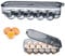 Yuflen Hueveras para Frigorifico 16 Huevos Hueveras de Plastico con Tapa Huevera Nevera Apilable para Refrigerador, Cocina, Picnic