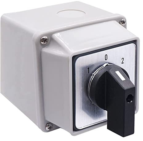 Taiss Universal nockenschalter, drehschalter 3 positionen, 20A 550V 3 Position 8 Klemmen Wechselschalter mit Wasserabwehr Außenbox LW26-20/2-box
