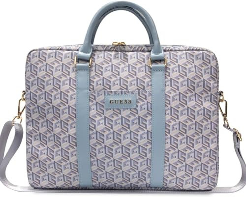 CG MOBILE Guess Gcube Stripe Housse pour Ordinateur 16 Bleu, Sac Mixte, 40.6 cm x 3 cm x 10 cm x 2 cm