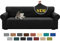 XINEAGE Sofabezug 4 Sitzer, High Stretch Sofaüberwurf für Wohnzimmer, Moderne Sofaüberzug, Jacquard Sofa überzug für Hunde, Haustiere, Rutschfester Sofa Cover (4 Sitzer, Schwarz)