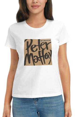 Peter German Maffay Damen Basic Kurzarm-T-Shirt, Klassische Passform, kurzärmliges Baumwoll-T-Shirt mit Rundhalsausschnitt, erhältlich in Übergröße