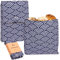 Li'l Things Eco-friendly Reusable Beeswax Bread bags | Improved Beeswax Coating | Set of 2 Sizes |13'x13' & 15’x 9’ | 6 Different Themes | Home Baked Store-Bought Bread | Japanese Seigaiha Waves