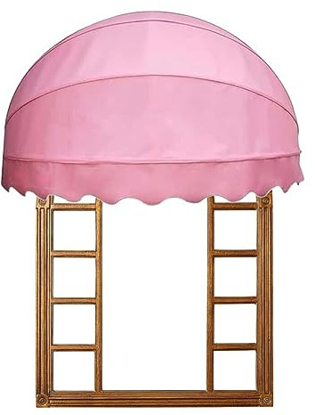 GRRICEPL Einziehbar Segeltuch Kuppel Markise, Einziehbare Markise, Veranda Markisen, UV-Schutz Stoffabdeckung, für Terrasse, Balkon, Hof (Farbe : Rosa, Größe : 145cm)