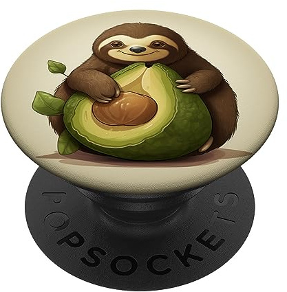 Handy Fingerhalter-ung Smartphone Faultier Avocado PopSockets Klebender PopGrip
