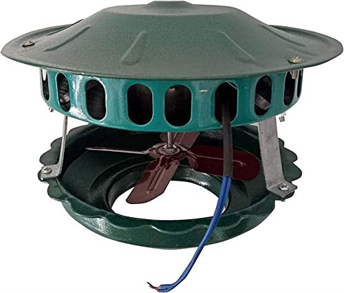 Samnuerly 100 W Saugzugventilator für Schornsteine, Haushalts-Dachkamin-Abluftrauchmaschine, Gebläse für Ofenheizungsabzug, (Innendurchmesser des Schornsteins 10,3 cm–18 cm) (1 Stück)