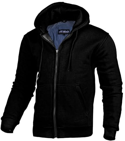 Bikers Gear Sweat à capuche de moto pour femme – Veste de moto doublée en Kevlar et veste de moto blindée amovible pour femme, Noir., 38