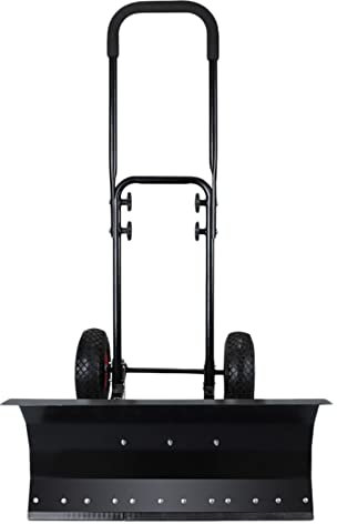 Schneeschaufel, Schneeschieber, Schneeschieber mit Rädern, robuster, rollender, Verstellbarer Schneeschieber mit Griff, Schneeräumwerkzeug aus Metall für LKW-Reiniger