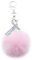 Xsclpomddy Pom Pom rosa. Schlüsselbund künstliche weiche Kaninchenhaar Taschenanhänger Ball Schlüsselanhänger mit Buchstabe A-Z für Handtasche Dekoration,pink T