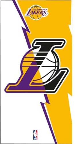 Carbotex Basketball LOS ANGELES LAKERS - Strandtuch / Badetuch - 100% Baumwolle - Maße 70 x 140 cm