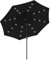 Outsunny 2.7m Patio Garden Umbrella Outdoor Parasol Outdoor Market Table Umbrella with Tilt Crank and 24 LEDs Lights (Black)