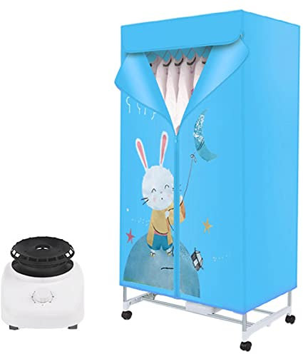 AJIEYMXP - Secador de ropa eléctrica con calefacción de 1000 W, secador de ropa portátil para el hogar, máquina de secado de ropa eléctrica sobre pie, doble capa, protección contra sobrecalentamiento