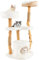 SOARS Rascador de Madera Maciza para Gatos, Árbol para Gatos con 3 Troncos de Peral natural, Cueva para Gatos, Rascador para Gatos con Cuerda de Yute, Muebles para Gatos, varios pisos, 48 x 48 x 124cm