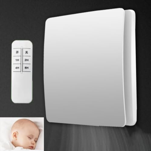 Vcyex Extractor Fan with Remote Control And Check Valve, Bathroom/Kitchen Wall Mounted, 6in, 190m³/h, 23W, 22dB, Matte Finish, Remote Controlled