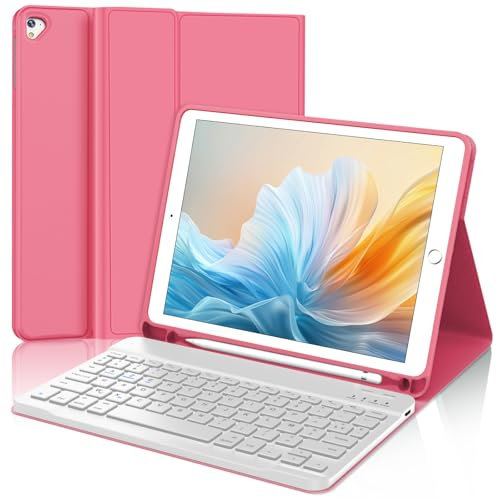 WINCHKING Clavier pour iPad 6 ème - Coque Clavier pour iPad 9,7 Pouces (6ème / 5ème), AZERTY