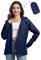 ATLASLAVA Regenjacke Damen Dünne Faltbar Fahrradjacke Wasserdicht Leicht Outdoorjacke mit Kapuze Fahrrad Wandern Dunkel Blau XL