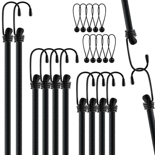 10 Set Spanngummi mit Haken, Expander, Wasserdicht Planenspanner mit Stark Spanngurte, Elastische Gepäckspanner, Expander mit Haken für Ladesicherungen(30cm60cm100cm)