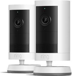 Ring | Nuova Videocamera esterna Plus a batteria (Outdoor Camera Plus) | Video 2K grandangolare | Videocamera di sicurezza wireless fai-da-te | Prova gratuita di 30 giorni del piano Ring Home | 2 telecamere