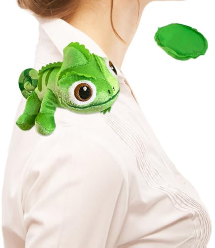 XPJBKC Plüschtier Pascal Chamäleon, Magnetisches Chamäleon Kuscheltier, Eidechsen PlüSchtier, Chameleon Kuscheltier Auf Schulter für Kinder Erwachsene Fans