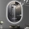 Oval Bluetooth Badspiegel mit Beleuchtung 50 * 75cm, Entfoggen, LED Badezimmerspiegel mit Speicher, 3000K-4000K-6500K, Dimmbar, HD-gehärtetes Glas, Bad Spiegel mit Licht, Horizontal or Vertikal