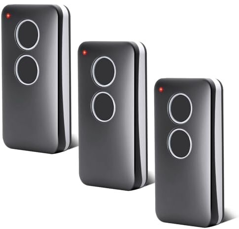 Wvoillty 433,92 MHz, telecomando per porta del garage, 2 canali, compatibile con PHOX 2, PHOX4, TRC4, TSC4, Phoenix 2, Phoenix 4, Rolling Code, 3 pezzi