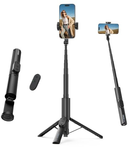ULANZI SK26 Handy Stativ Aluminium, Selfie Stick mit Bluetooth Fernbedienung, Ausziehbares Mini Stativ 103cm, Pocket Tripod, Handyhalterung, Klein Ständer für iPhone/Samsung/Smartphones